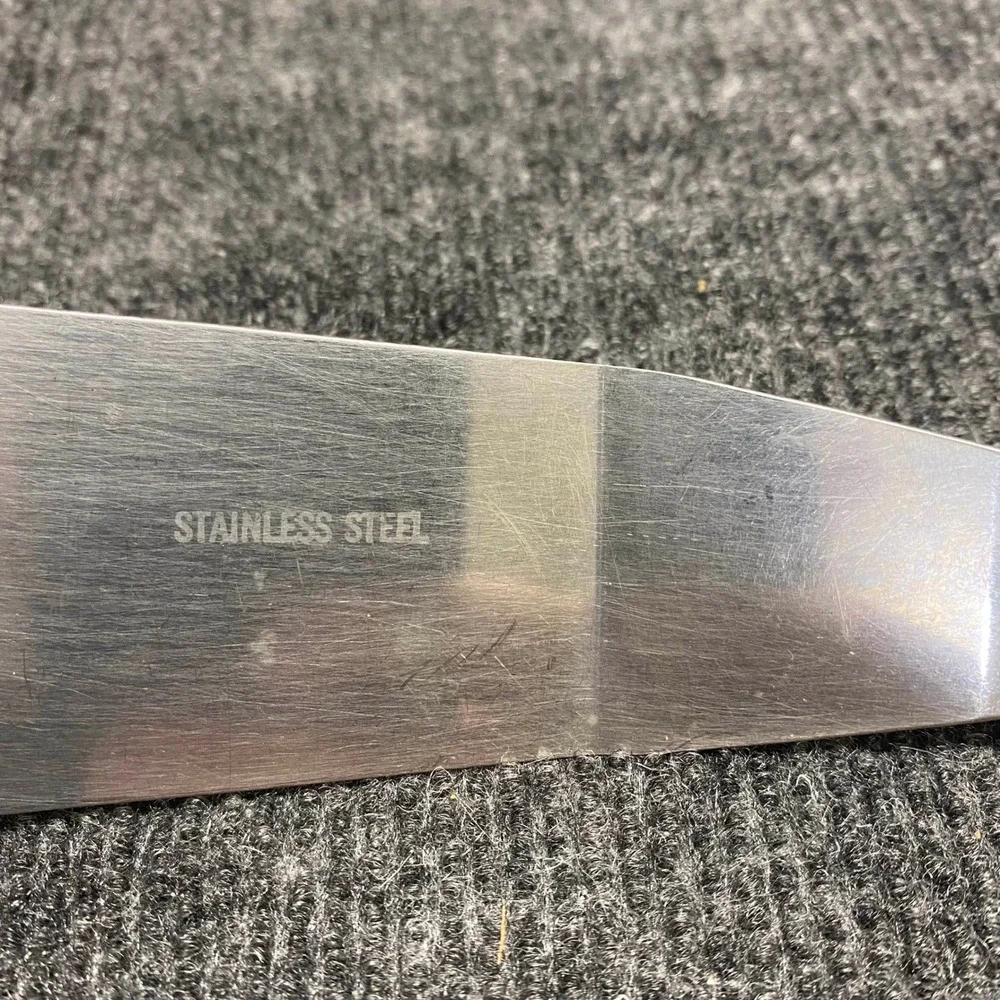 Stainless Steel Offset Spatula Wood Handle Brass Rivets 10 Inch Kitchen Turner